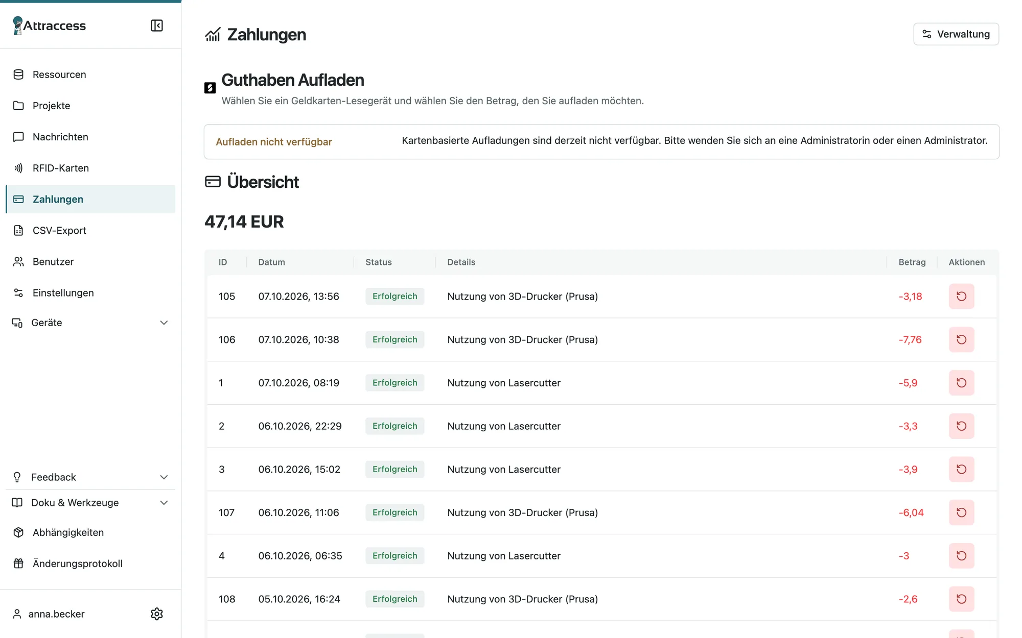 Faire Nutzungsabrechnung